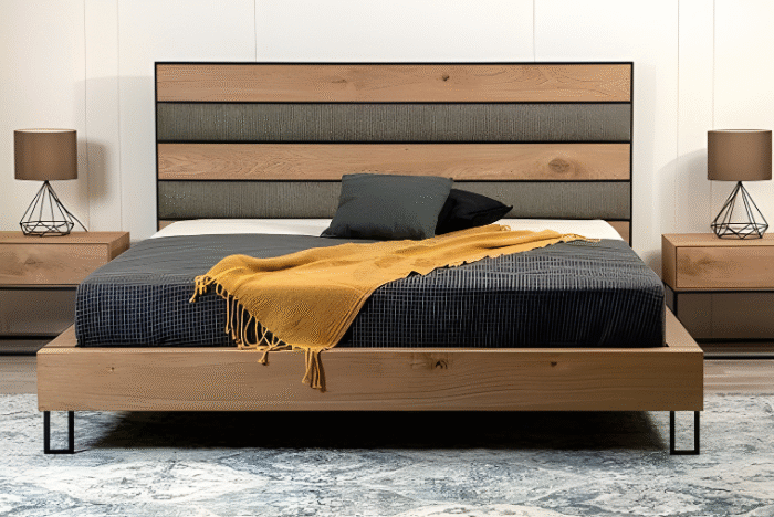 Eterno Modern Oak Bed