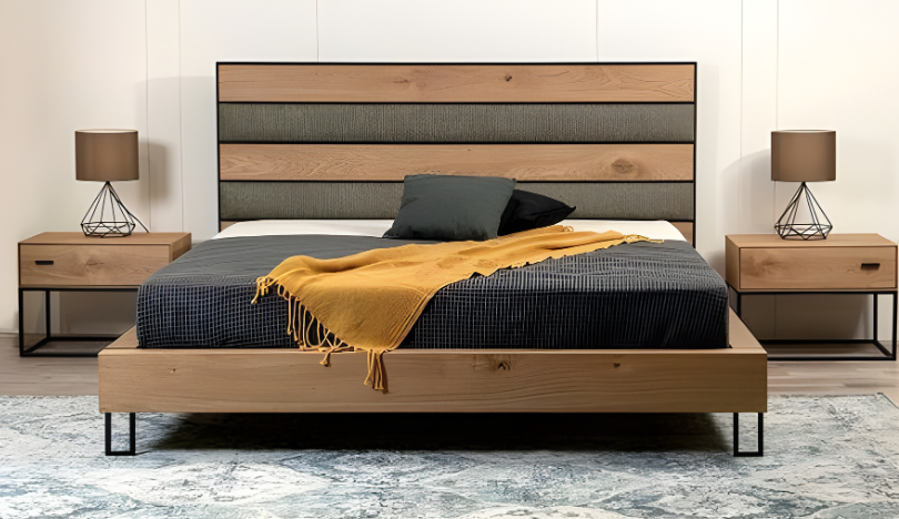 Eterno Modern Oak Bed