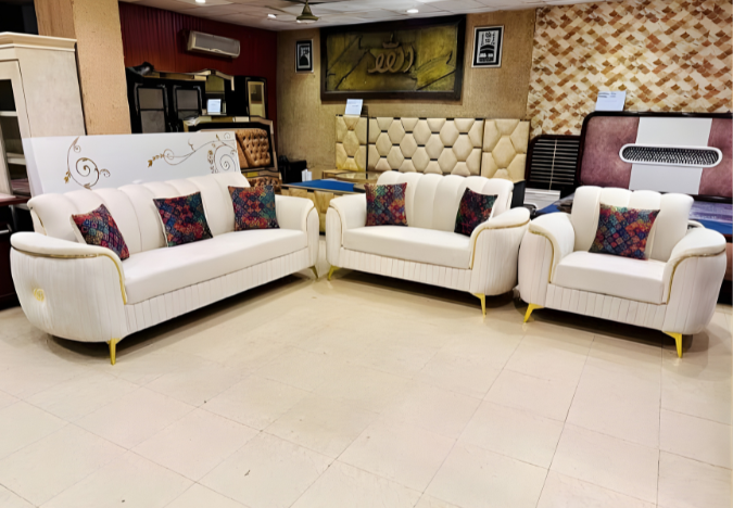 Luxury Cream Sofa Set