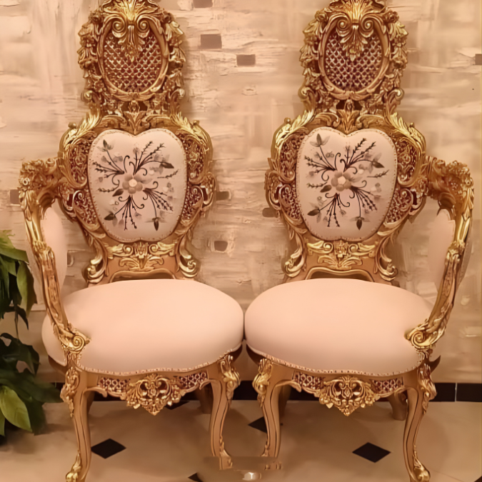 Royal Baroque Throne Chairs