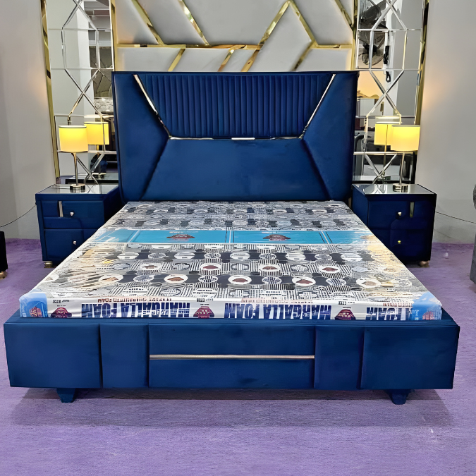 Royal Sapphire Velvet Bed